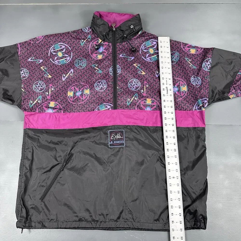 VTG Exile Function Jacket Men XL Black Purple Ski Grafitti Gorpcore Street Skate - Picture 6 of 9